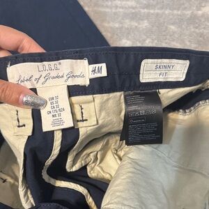 H&M Dark Blue Skinny Fit Trousers